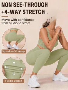 Leggings de cintura alta para mujer, moldeadores, elásticos, de compresión, para yoga, gimnasio, entrenamiento, ajuste contorneado, control de abdomen, ropa deportiva. - Product Image 5