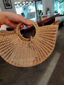 Bolso de mano de paja tejido naturalmente, fabricado en Vietnam, para verano, proveedor mayorista, exportación - Product Image 6