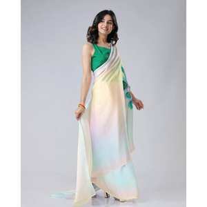 Prêt-à-porter Robe de soirée Saree Kaftan à la main pour les fêtes - Product Image 6