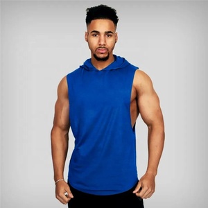 Gimnasio Deportes Entrenamiento Casual Sin mangas Camiseta sin mangas Sudadera con capucha Transpirable Algodón Tendencia Fitness Tank Top Sudadera con capucha - Product Image 2