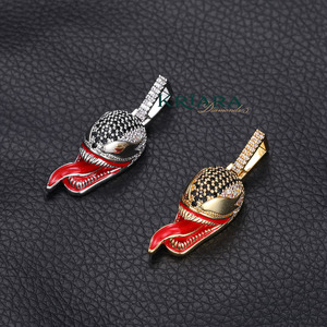 Pendentif Tête de Serpent Venom en Argent 925, Moissanite Ronde Taille Brillant, Plaqué Rhodium, Bijou Unisexe Thème Animal Hiphop - Product Image 4