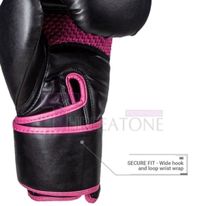 Gants de boxe en cuir polyvalents pour débutants et professionnels, usage d'entraînement, évacuation de l'humidité, coutures renforcées, fermeture auto-agrippante, salle de sport - Product Image 3