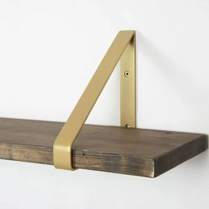 Support d'étagère en laiton de luxe, conçu pour les intérieurs haut de gamme, les étagères design et la décoration murale sophistiquée - Product Image 1