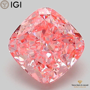เพชรทรงสี่เหลี่ยมผืนผ้า รับรองโดย IGI ความสะอาดระดับ VS1 สีชมพูแฟนซีสดใส เพชร CVD ผลิตในห้องปฏิบัติการ น้ำหนัก 2.00 กะรัต สำหรับเครื่องประดับสร้างสรรค์ - Product Image 1
