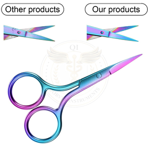 Paquete de 3 Mini Tijeras de Acero Inoxidable para Belleza, Tijeras de Punta Fina para Recortar Bigote, Cejas y Vello Facial - Product Image 5