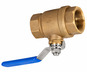 Robinet à bille en bronze de 2 pouces, axe anti-éclatement en acier inoxydable, extrémité filetée BSP, commande à levier, 300 PSIG - Product Image 3