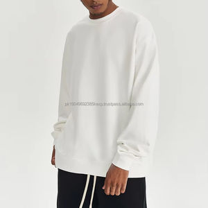 เสื้อฮู้ดดี้ผู้ชาย คอกลม สีพื้น ผ้าขนสัตว์ 450 กรัม รุ่นใหม่สำหรับฤดูใบไม้ร่วงและฤดูหนาว หนานุ่ม สไตล์อเมริกัน แบรนด์แฟชั่น ทรงหลวม - Product Image 3