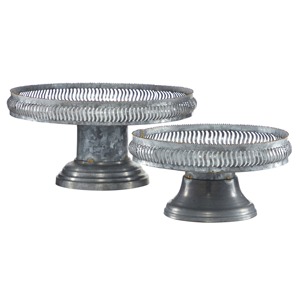 Support à gâteau rond en métal avec base côtelée, lavage à la main uniquement - Product Image 2