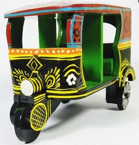 Auto Indio de Madera Pintado a Mano por Theperfectbazaar-Otros Artículos de Decoración para el Hogar - Product Image 3