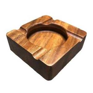 Wooden Customized Desktop <b>Ashtray</b> American Style Minimalist Design Home Use Handcrafted Solid Wood Cigar 4 Slots Walnut Timber - Product Image 1