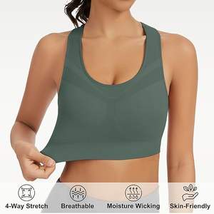 Sujetador Deportivo de Compresión Personalizado para Mujer, Ropa Deportiva para Gimnasio, Running y Yoga, Tela Spandex de Alta Calidad, Anti-Exposición, Ajustado y Cómodo - Product Image 3