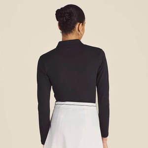 Polo de golf personnalisé pour femme, tissu jersey de haute qualité avec broderie, design décontracté à manches courtes - Product Image 6