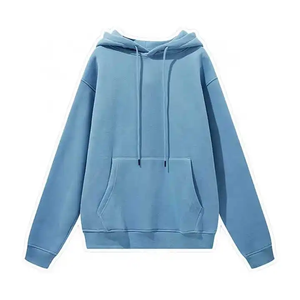 Men <b>Red</b> Pullover <b>Hoodie</b> Long Sleeve Hooded Sweatshirt Kangaroo Pocket Ribbed Cuffs Casual Solid Color Top 100% Cotton Fleece - Product Image 5