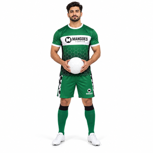 Uniforme de Fútbol Personalizado Sublimado, Transpirable, Anti-Humedad, UPF 50, Cuello en V, Manga Corta, Poliéster - Product Image 2
