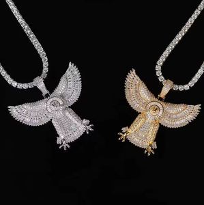 Eyes Blings Colgante de Águila con Moissanita de Corte Redondo, Chapado en Oro de 18K y Plata, Joyería Unisex de Lujo Estilo Hip Hop - Product Image 2