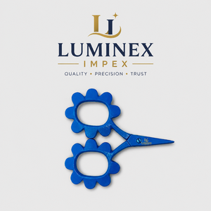Ciseaux à broder LUMINEX IMPEX Putford blancs, petits, bicolores, à lame arrondie, à poignée courte, pour droitiers, usage domestique - Product Image 2