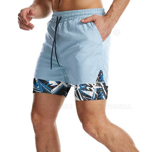 Durable Reinforced Stitching Knitted Eco-Friendly Quick Dry Breathable Solid Casual <b>Mid</b> Men Gym Shorts Drawstring Closure Heavy - Product Image 1