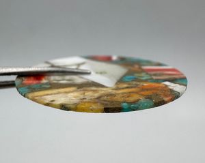 Cadran de montre en nacre de huître barbelée 28 mm (0,6 mm d'épaisseur) pour la fabrication de montres - Product Image 3