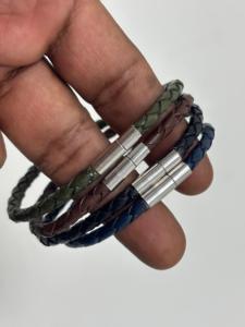 Handmade <b>leather</b> <b>bracelets</b> with stylish designs for men and women ideal for fashion gifting retail and wholesale buyers. - Product Image 3