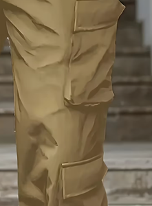 กางเกงคาร์โก้สีกากีสำหรับผู้ชาย เอวยางยืด ปิดด้วยเชือกผูก มีกระเป๋าหลายช่อง สไตล์ลำลอง ผ้าแคนวาสเนื้อปานกลาง เหมาะสำหรับใส่ในฤดูหนาว - Product Image 6