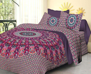 Sábana Blanca con Diseño Floral Estampado, 100% Algodón, 400 Hilos, para Decoración del Hogar y Hoteles - Product Image 2