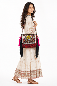 กระเป๋าถือบันจาราทำด้วยมือสไตล์โบโฮของผู้หญิงมาใหม่แนววินเทจ - Product Image 3
