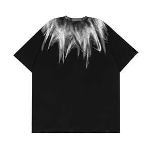 เสื้อยืดโอเวอร์ไซส์วินเทจคุณภาพสูงสำหรับผู้ชาย StarStreet ดีไซน์ใหม่ ผ้าฝ้ายถักแบบวอช ประดับด้วยคริสตัล สไตล์ไฮสตรีท - Product Image 2