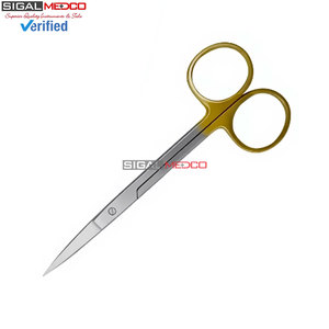 Tijeras Quirúrgicas Alemanas Premium TC Iris de 4.5 Pulgadas, Rectas, de Carburo de Tungsteno, para Microcirugía Dental, Manuales, con Certificación CE, de Acero Inoxidable - Product Image 5
