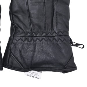 Gants d'hiver en cuir pour vélo, longueur poignet, thermiques, compatibles écran tactile, style uni, pour le cyclisme, les voyages, les sports, l'extérieur et l'usage quotidien - Product Image 2