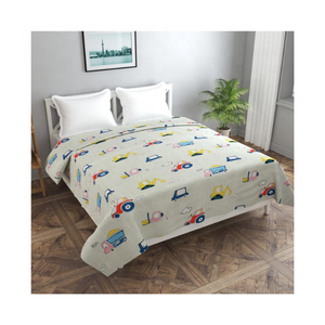 ปลอกผ้านวมสุดน่ารักสำหรับรถแทรกเตอร์ผ้าคอตตอน100% ออร์แกนิกพร้อมงานปักแบบสัมผัสนุ่มและการพิมพ์สีที่มีจริยธรรม - Product Image 1