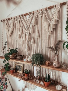 Big Macrame Wall Hanging Shelf Suitable For Cafe Or Studio <b>Decor</b> Shelf Large Aesthetic Display Or For Product Styling - Product Image 3