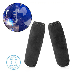 Mangas de Soldadura de Cuero Vacuno Resistente al Calor de Primera Calidad, Costuras de Kevlar, Protección para Brazos, Certificación ANSI Nivel de Corte 2 y CE - Product Image 5