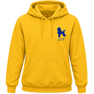 เสื้อฮู้ดมหาวิทยาลัยสำหรับผู้หญิง Sigma Gamma Rho สีเหลือง สไตล์ลำลอง ลายกราฟิกแบบกำหนดเอง แฟชั่นมหาวิทยาลัย สตรีทแวร์ - Product Image 1