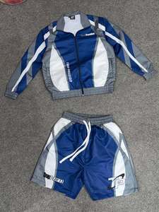 High Quality Streetwear Men Tracksuit Set <b>Light</b> Print Embroidery Nylon Jacket and Nylon Shorts Two Piece Set for Men - Product Image 1