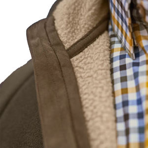Chaqueta Unisex de Forro Polar con Cuello Alto de Lona, Cierre de Cremallera, Resistente al Viento, Abrigo Cálido de Invierno, Servicio OEM, Color Marrón, Chaquetas para Hombre - Product Image 3