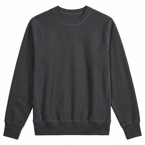 เสื้อสเวตเชิ้ตผ้าฝ้ายเฟรนช์เทอร์รี่คุณภาพสูง ทรงโอเวอร์ไซส์ ยูนิเซ็กส์ สีพื้นเรียบ คอกลม ไหล่ตก - Product Image 6