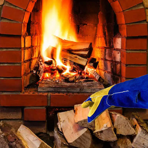 Gants de soudage en cuir de vachette à coutures en Kevlar, conçus sur mesure, résistants, avec doublure en coton ignifuge pour le travail et la protection contre la chaleur - Product Image 5