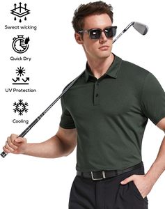Chemise pour homme personnalisée en Spandex/Polyester tricoté, écologique, 220g, avec logo frontal, manches courtes, unie, haute qualité, OEM ODM - Product Image 4