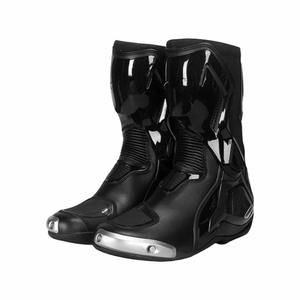 Chaussures de course moto professionnelles, bottes de moto mi-mollet protectrices, fermeture éclair latérale, logo personnalisé, sécurité motard, microfibre - Product Image 2