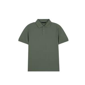 เสื้อโปโลสีเขียวมะกอกสำหรับผู้ชาย พิมพ์โลโก้ได้ตามต้องการ ผ้าฝ้าย 100% แขนสั้น เสื้อยืดโปโลสำหรับตีกอล์ฟ ขายส่ง รับผลิตแบบ OEM - Product Image 5