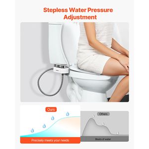 Accesorio de Bidé con Doble Boquilla Retráctil para Inodoro, Asiento de ABS No Eléctrico con Presión de Agua Ajustable, Fácil de Instalar - Product Image 3