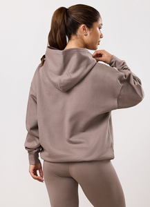 Manufacture Winter <b>Tops</b> Comfortable Cotton Embroidery Hoodies Custom Design Fleece Women Pullover Hoodie - Product Image 4
