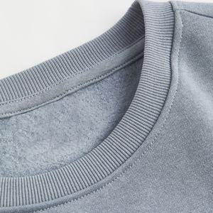 Custom O-Neck Sweatshirts for Women <b>Men</b> Solid Plain Embroidered <b>Hoodies</b> <b>Lined</b> Spring Winter Casual Wear Washed Technique - Product Image 2