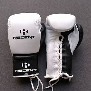 Gants de boxe MMA professionnels récents, à lacets, respirants, séchage rapide, en cuir véritable, rembourrage en crin de cheval, entièrement personnalisables, pour adultes - Product Image 1