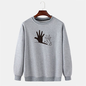 Sweat-shirt basique à col rond pour homme, hautement recommandé, en coton mélangé, style streetwear, sweat-shirt personnalisé imprimé à l'écran - Product Image 1