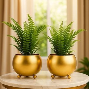 Jarrón Moderno de Metal para Mesa con Flores Amarillas, Decoración de Interiores para el Hogar, Maceta de Metal de Alta Calidad para Regalo de Inauguración - Product Image 3