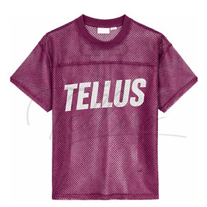 Camisetas de Malla 100% Poliéster de Alta Calidad al por Mayor para Hombre - Ropa Urbana Personalizada de Secado Rápido y Transpirable de Corte Holgado - Product Image 1