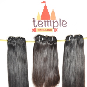 Indian Hair Tamil Nadu Remy Unprocessed Human Temple Hair Deep Wave Smooth <b>Braiding</b> Machine Double Weft Weave <b>Extensions</b> 100g - Product Image 5
