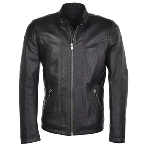 Wholesale High Quality <b>Cheap</b> Price Men's Fashion Leather <b>Winter</b> <b>Jacket</b> New Style Fashion Zipper Up Leather <b>Winter</b> <b>Jackets</b> - Product Image 4