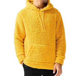Factory Direct High Quality Sherpa Hoodies Custom Logo Soft Plush <b>Warm</b> <b>Fleece</b> Pullover For Men Winter Wholesale - Product Image 1